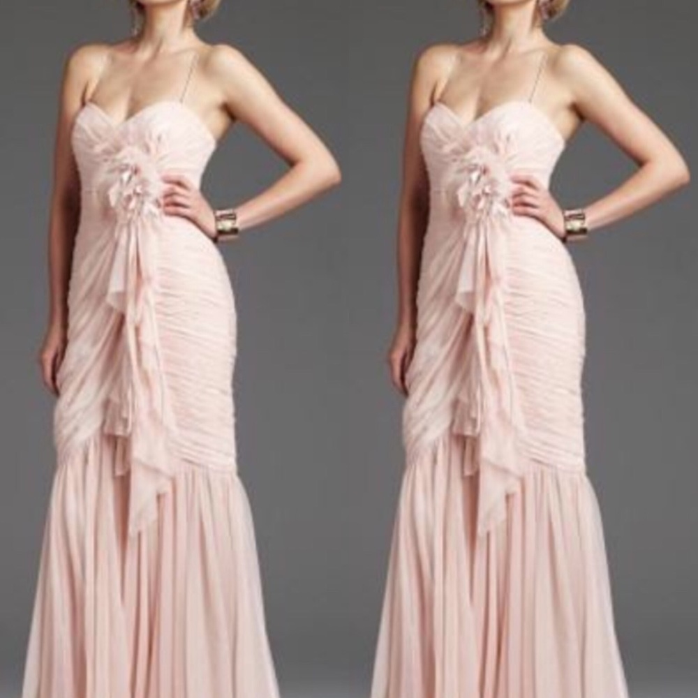MIGNON strapless or with strap Powder pink long evening gown - Picture 3 of 17